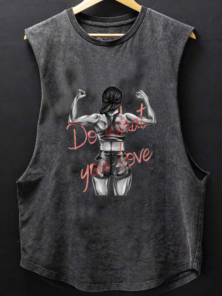 Do what you love SCOOP BOTTOM COTTON TANK