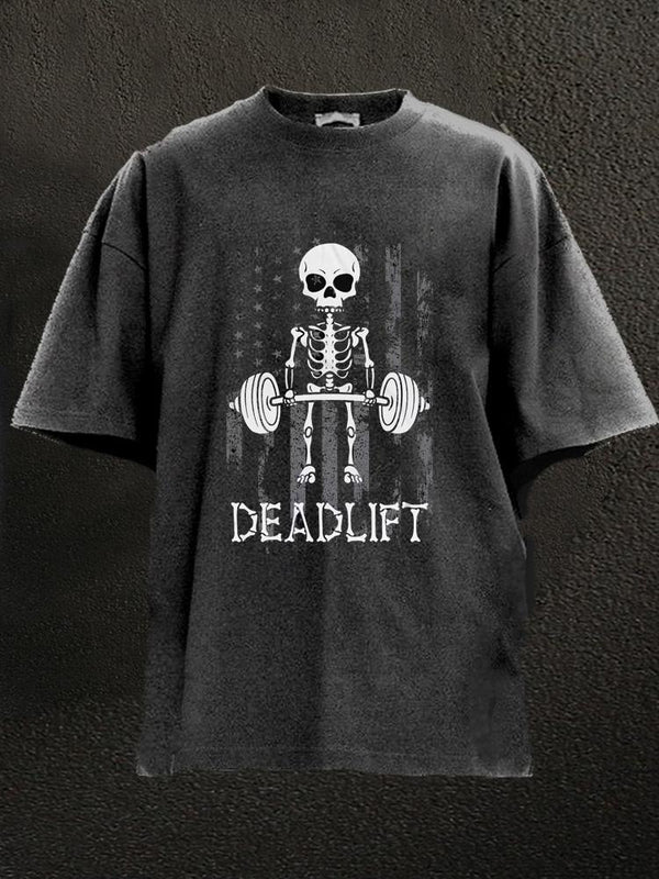 Funny Deadlift Washed Gym Shirt