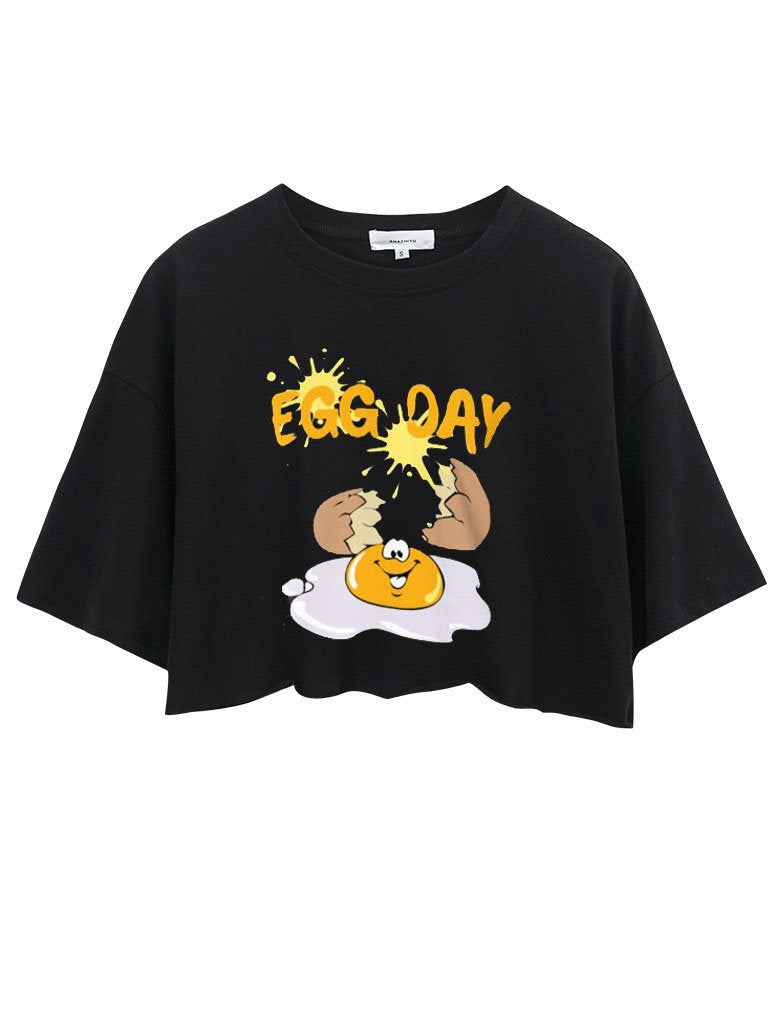 NEVER MISS EGG DAY CROP TOPS