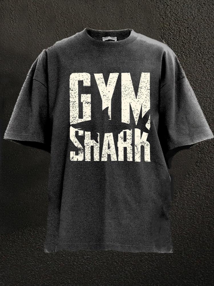 GYM Shark Washed Gym Shirt