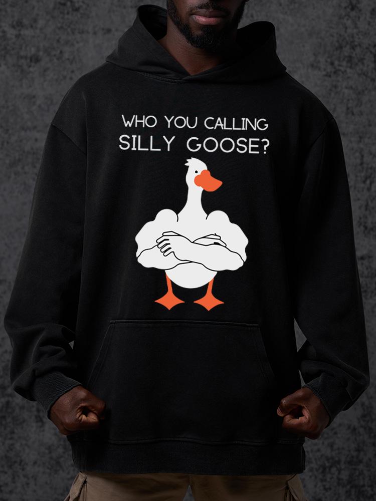 who you calling silly goose Washed Gym Hoodie