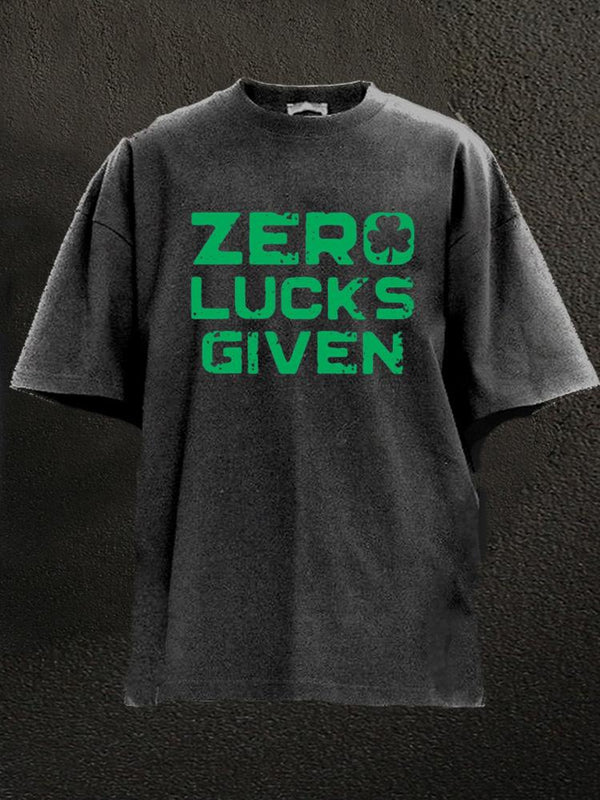 zero lucks given Washed Gym Shirt