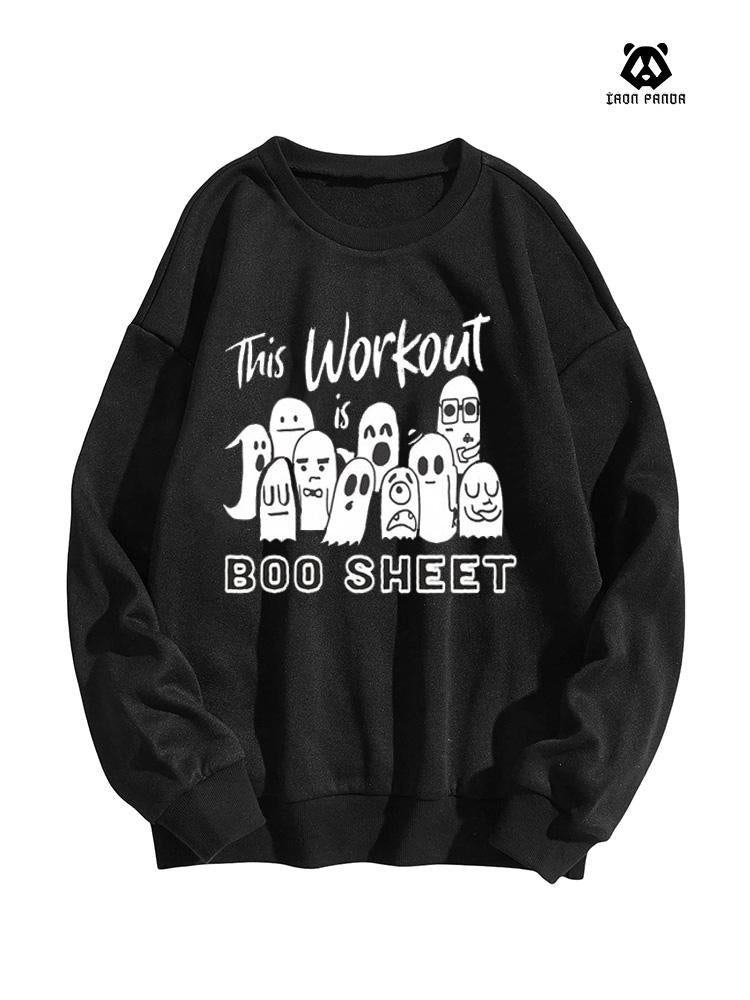 This Workout is BOO Sheet Oversized Crewneck Sweatshirt