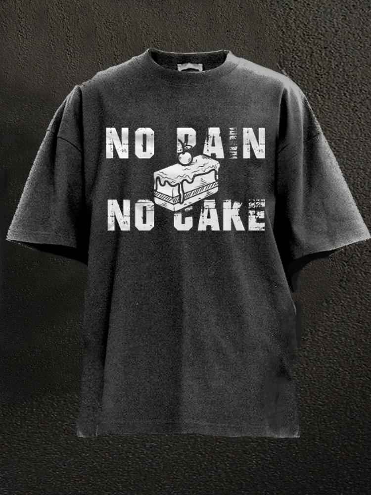 No Pain No Cake Washed Gym Shirt
