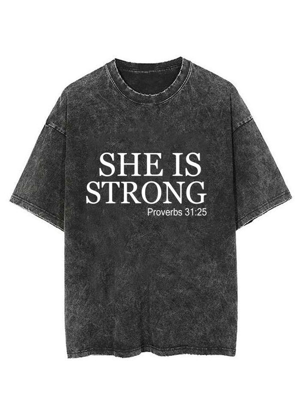 She is strong Vintage Gym Shirt