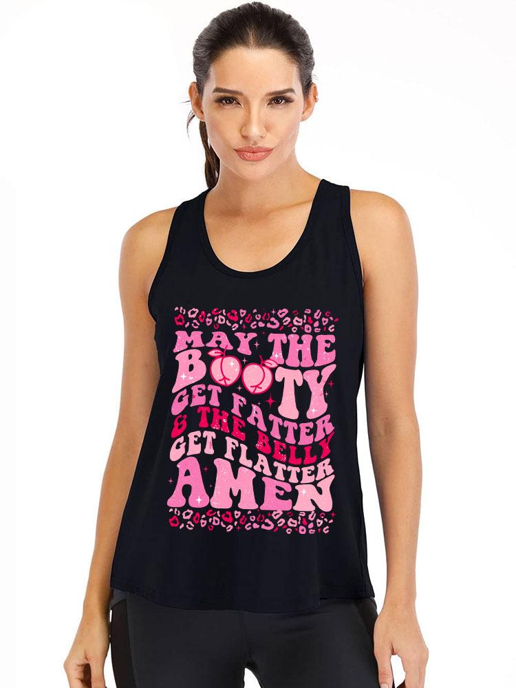 MAY THE BOOTY GET FATTER  Cotton Gym Tank