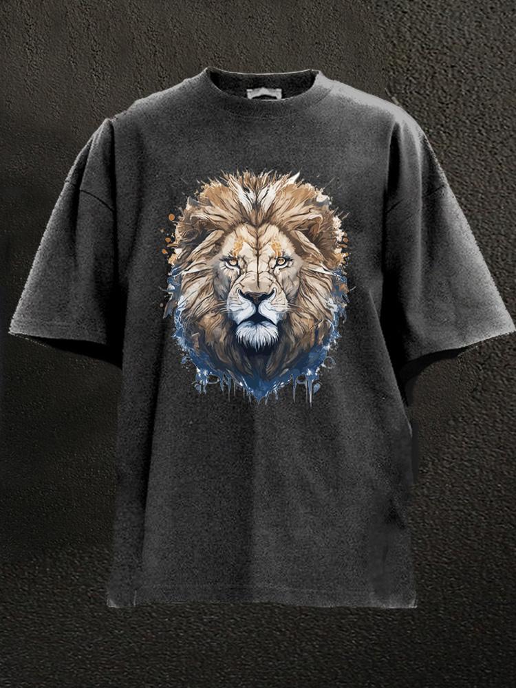 lion Washed Gym Shirt