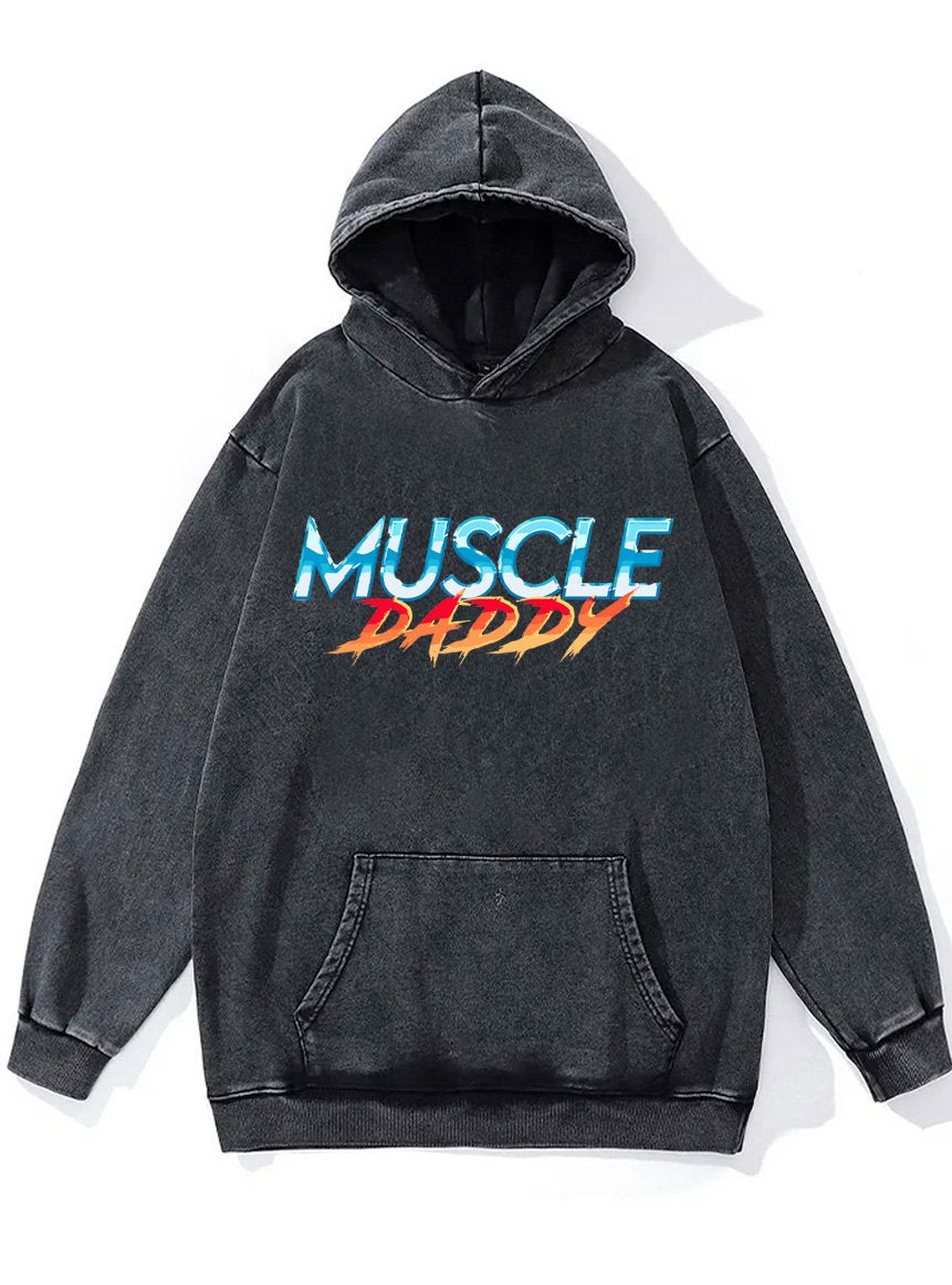 muscle daddy Washed Gym Hoodie
