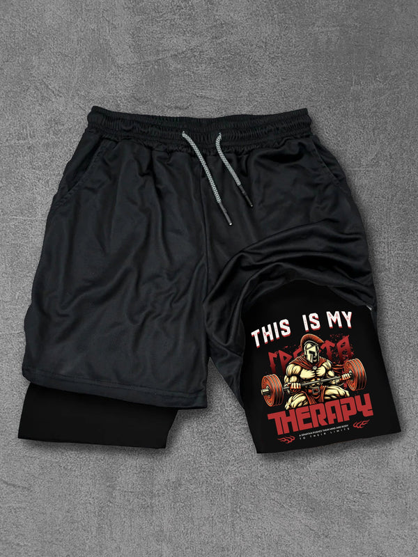 this is my therapy spartan Performance Training Shorts