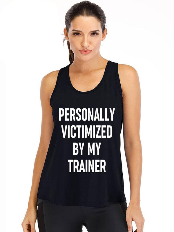 Personally Victimized By My Trainer Cotton Gym Tank