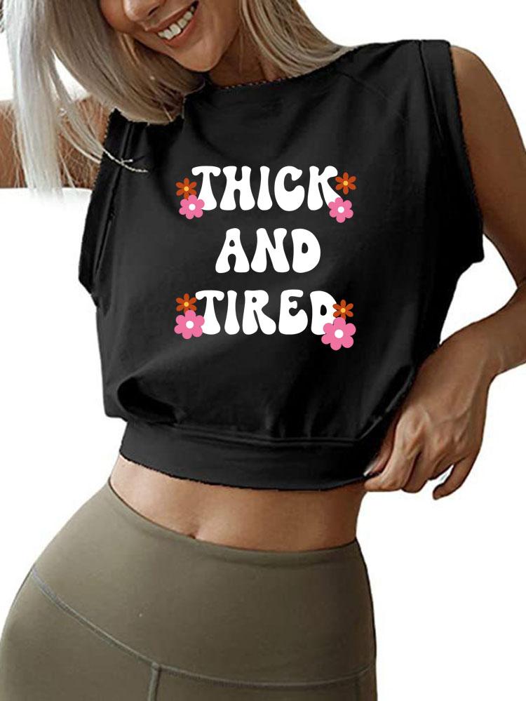 THICK AND TIRED SLEEVELESS CROP TOPS