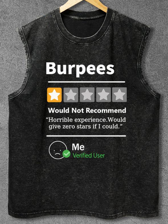 burpees reviewed Washed Gym Tank