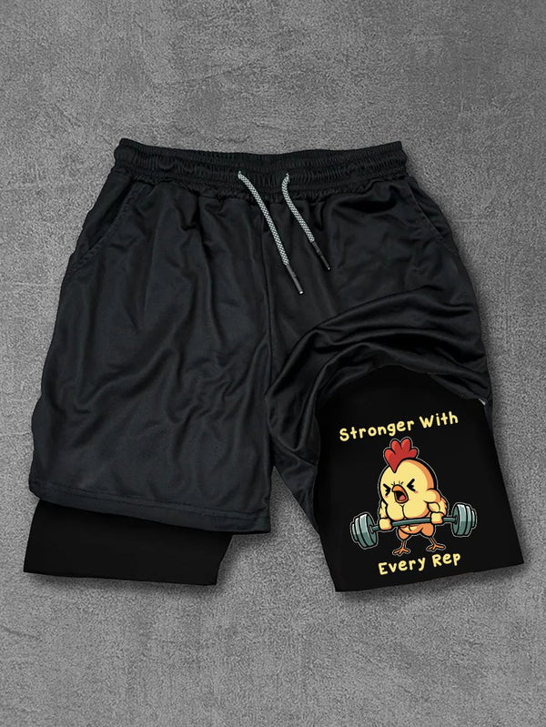 Stronger with every rep chick Performance Training Shorts