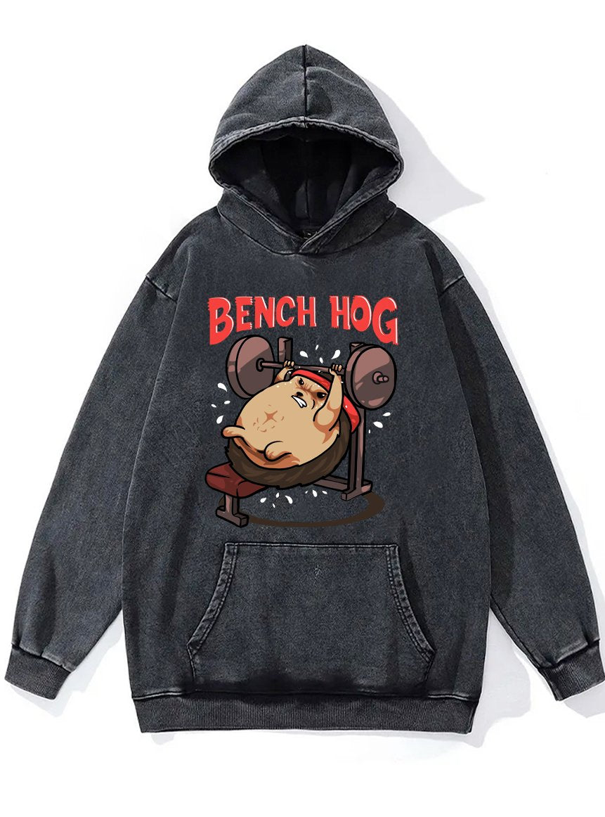 IronPandafit BENCH HOG Washed Gym Hoodie For Sale