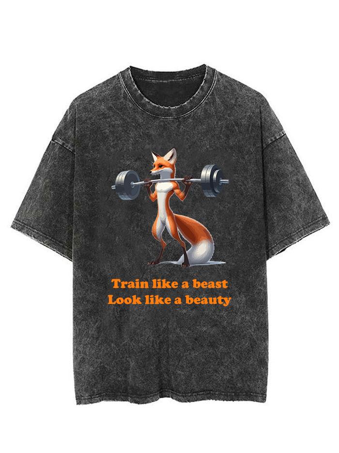 Train like a beast look like a beauty Vintage Gym Shirt