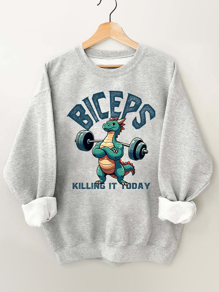 Biceps Killing It Today Gym Sweatshirt