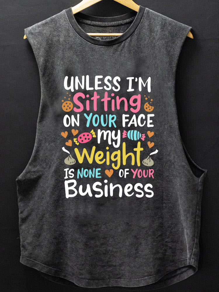 UNLESS I'M SITTING ON YOUR FACE SCOOP BOTTOM COTTON TANK