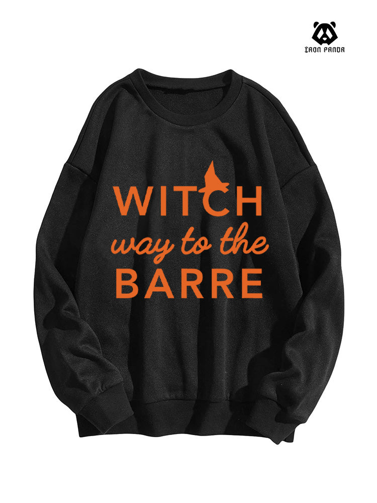 Witch Way To The Barre Oversized Crewneck Sweatshirt