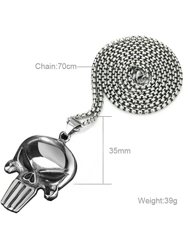 Terminator Skull Head Titanium Steel Pendant Necklace