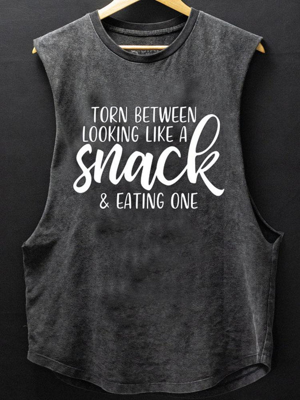 Torn Between A Snack and Eat One Scoop Bottom Cotton Tank