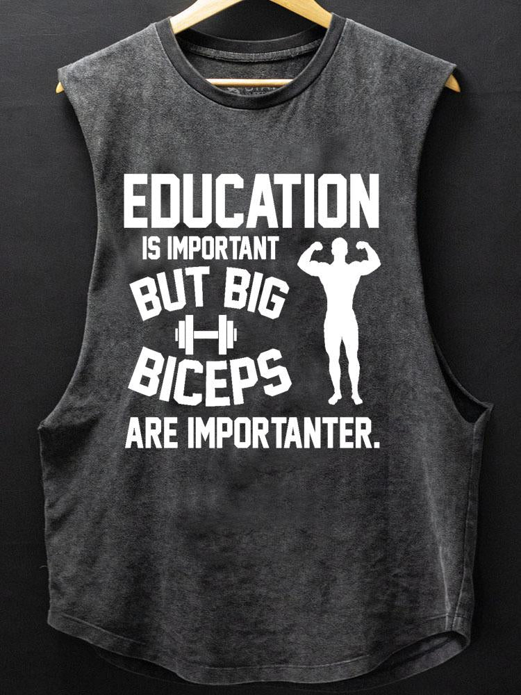 Biceps are Importanter Scoop Bottom Cotton Tank
