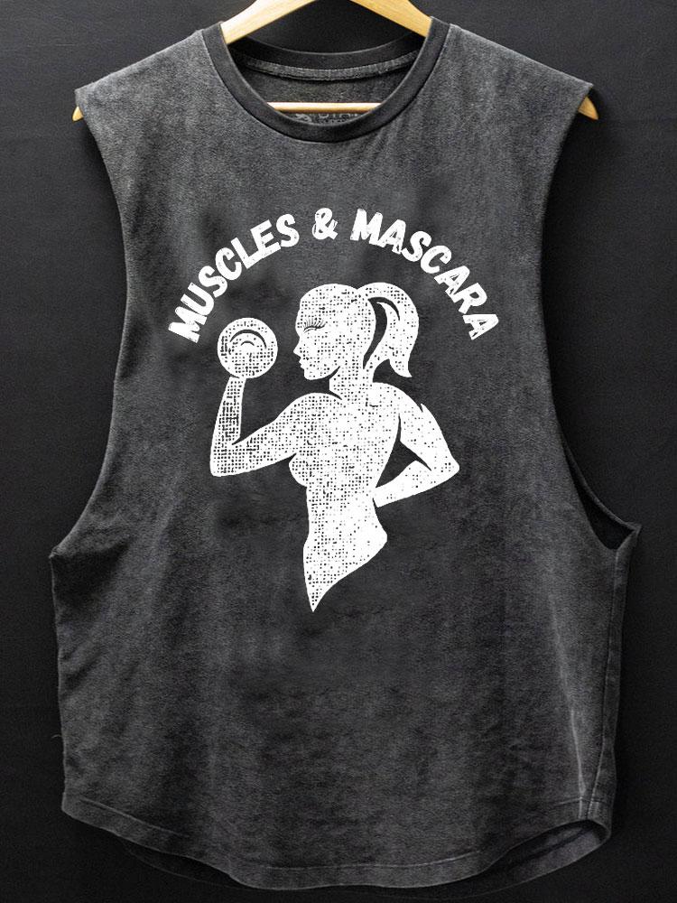 Muscles and Mascara Funny Workout Scoop Bottom Cotton Tank