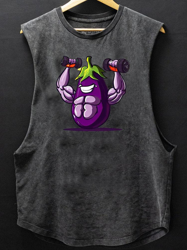 Muscly Eggplant SCOOP BOTTOM COTTON TANK