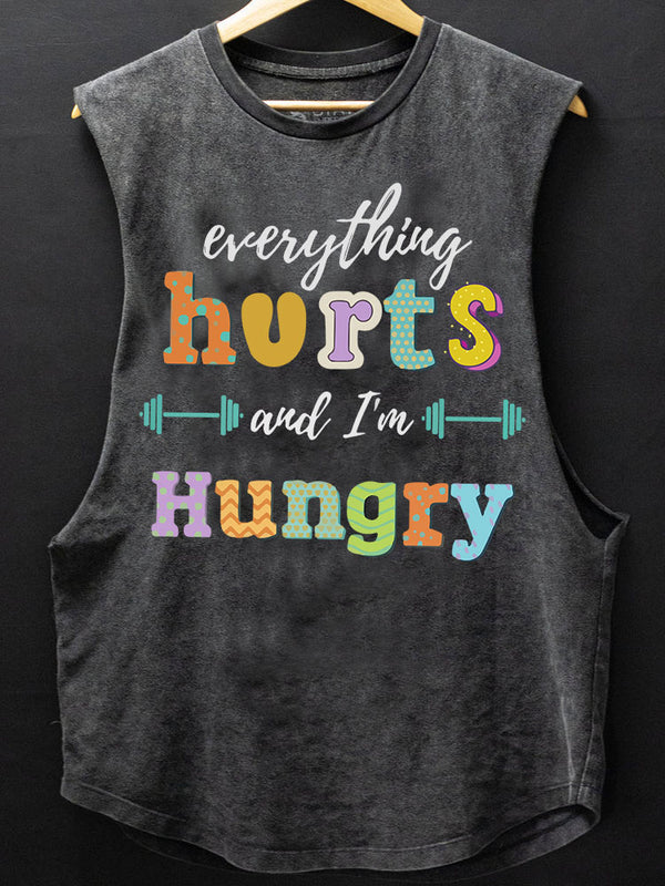 Everything Hurts and I'm Hungry Scoop Bottom Cotton Tank