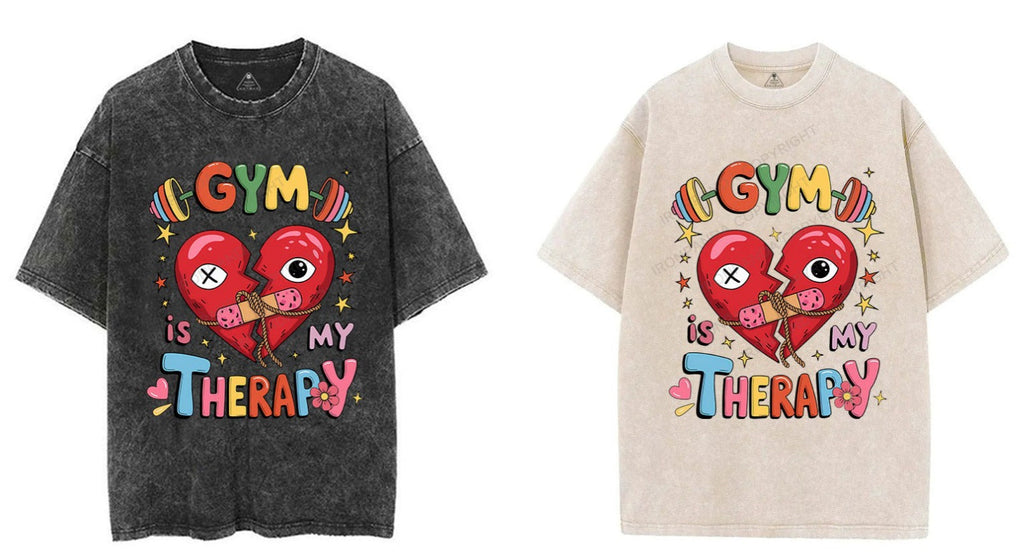 Gym IS MY THERAPY Vintage Gym Shirt Crazy Sale