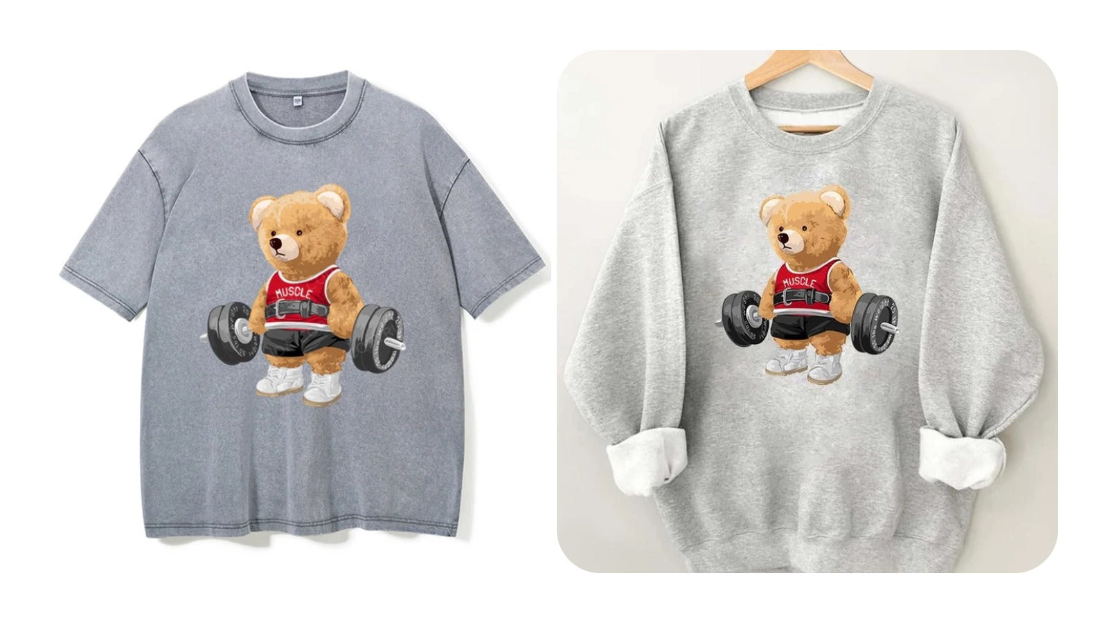 Forget Fierce, Get Fuzzy: Unleash PR Power in Your Teddy Bear Lifting Weights Shirt