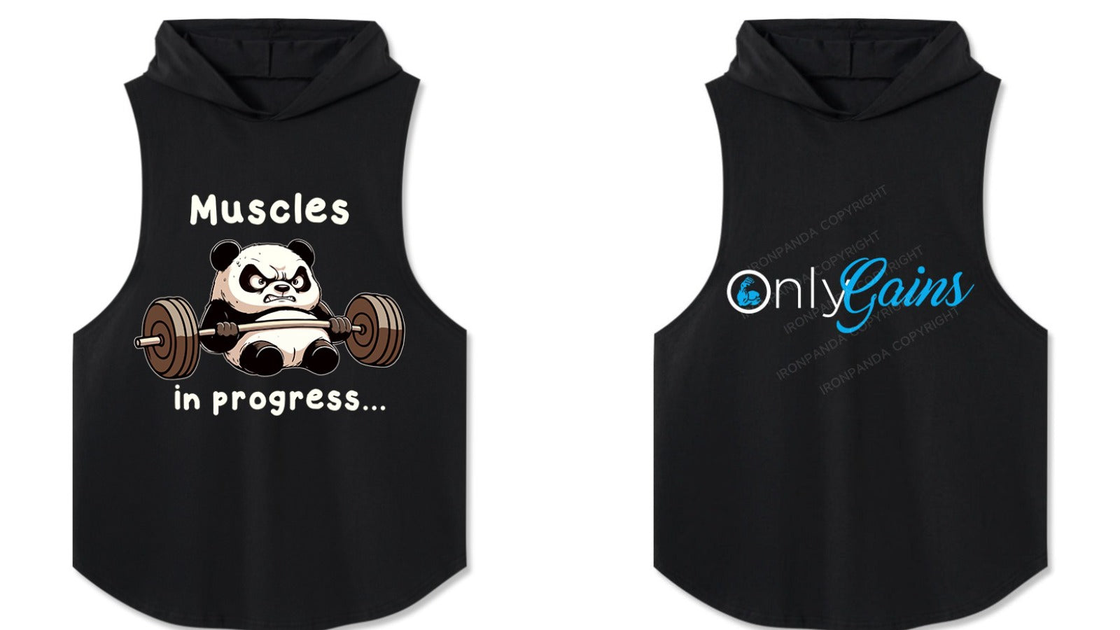 Iron Panda Fit’s New Arrival Gym Man Hood Tank Top for Bodybuilding