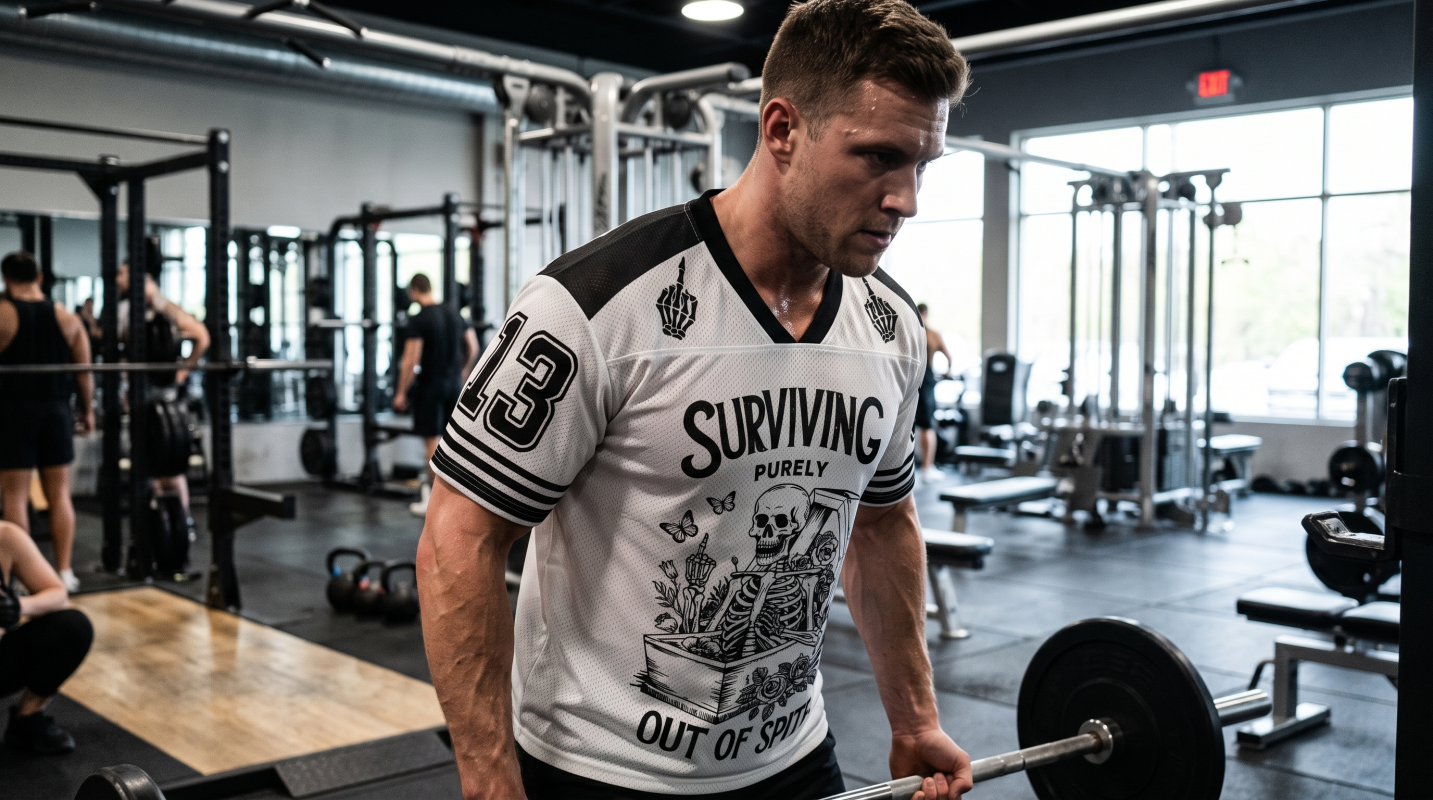 Surviving Purely Out of Spite Mesh Jersey – Spite‑Powered Workout Top for Hardcore Lifters