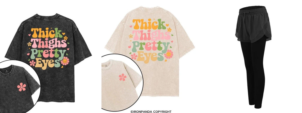 Spring into Style with the THICK THIGHS PRETTY EYES Gym Shirt