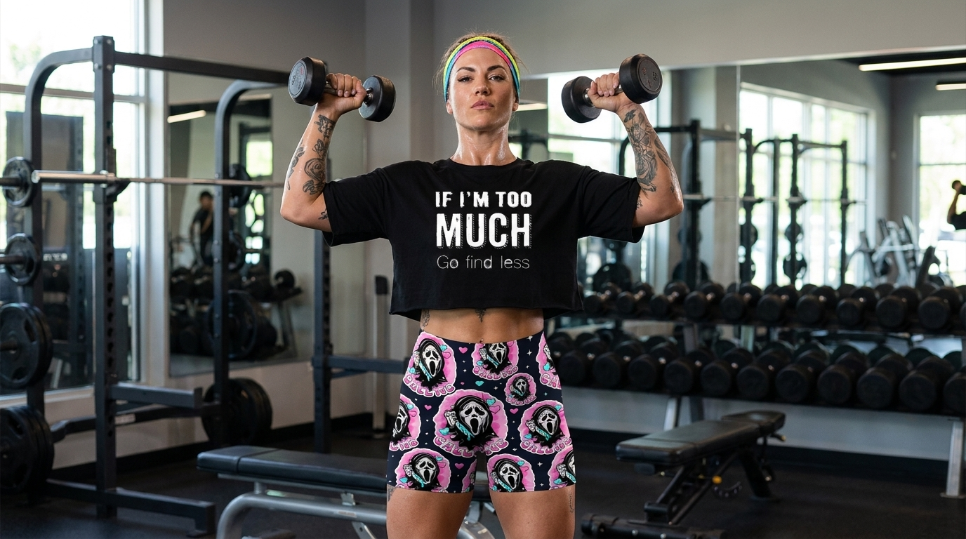 New Arrival If I'm Too Much Go Find Less Crop Tops or 2026 Autumn Fitness