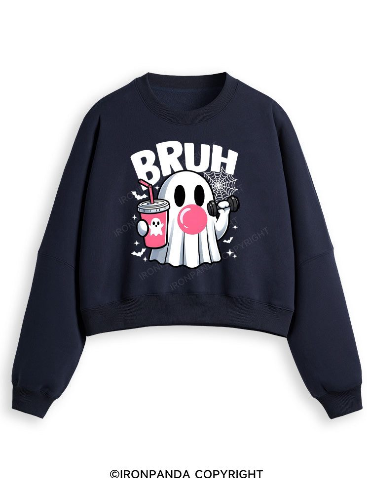 BRUH Fleece Crop Sweatshirt