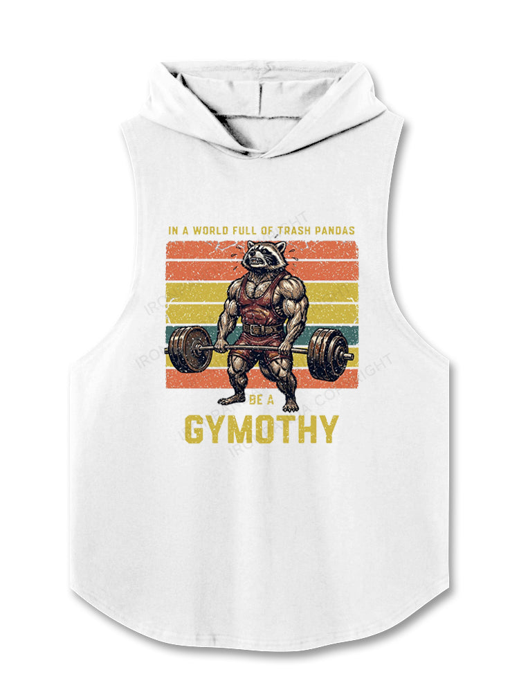 Gymothy Raccoon Weightlifting Trash Hooded Tank