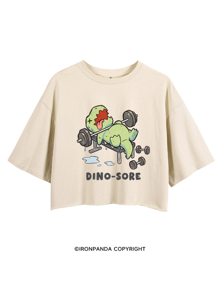 DINO-SORE FUNNY CROP TOPS