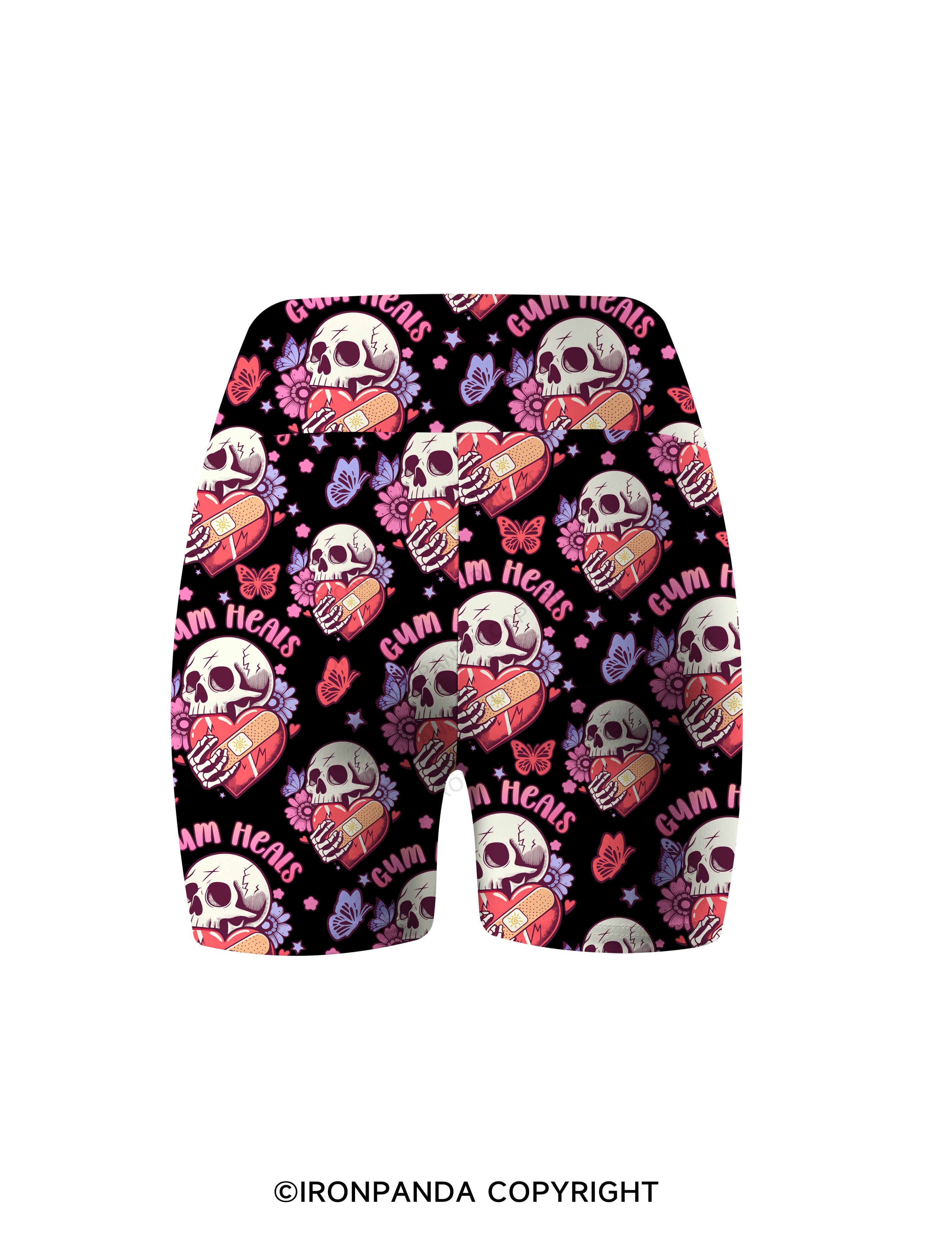 GYM HEALS Printed Yoga Cycling Shorts