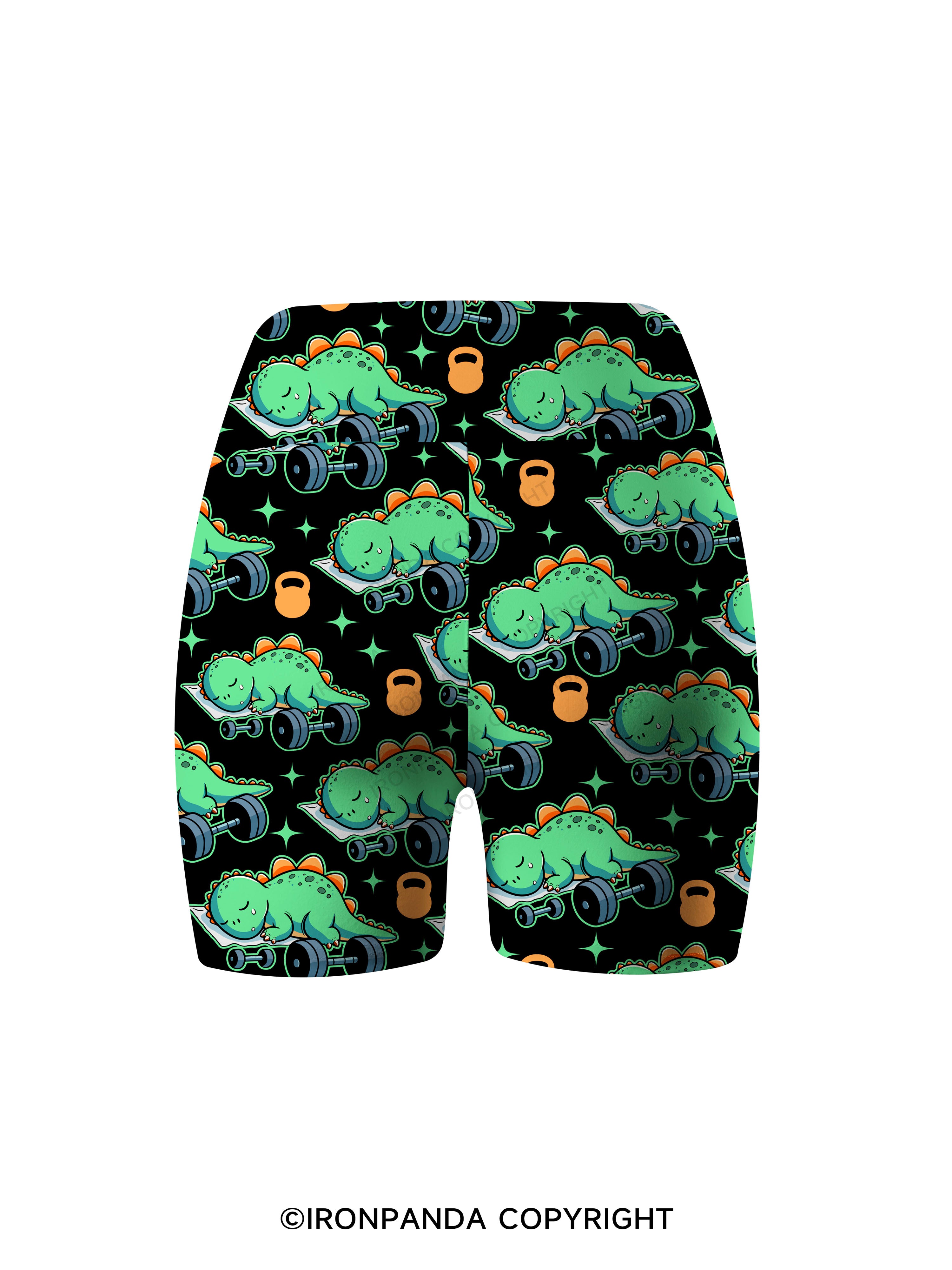 Dino-Sore Sleep Printed Yoga Cycling Shorts