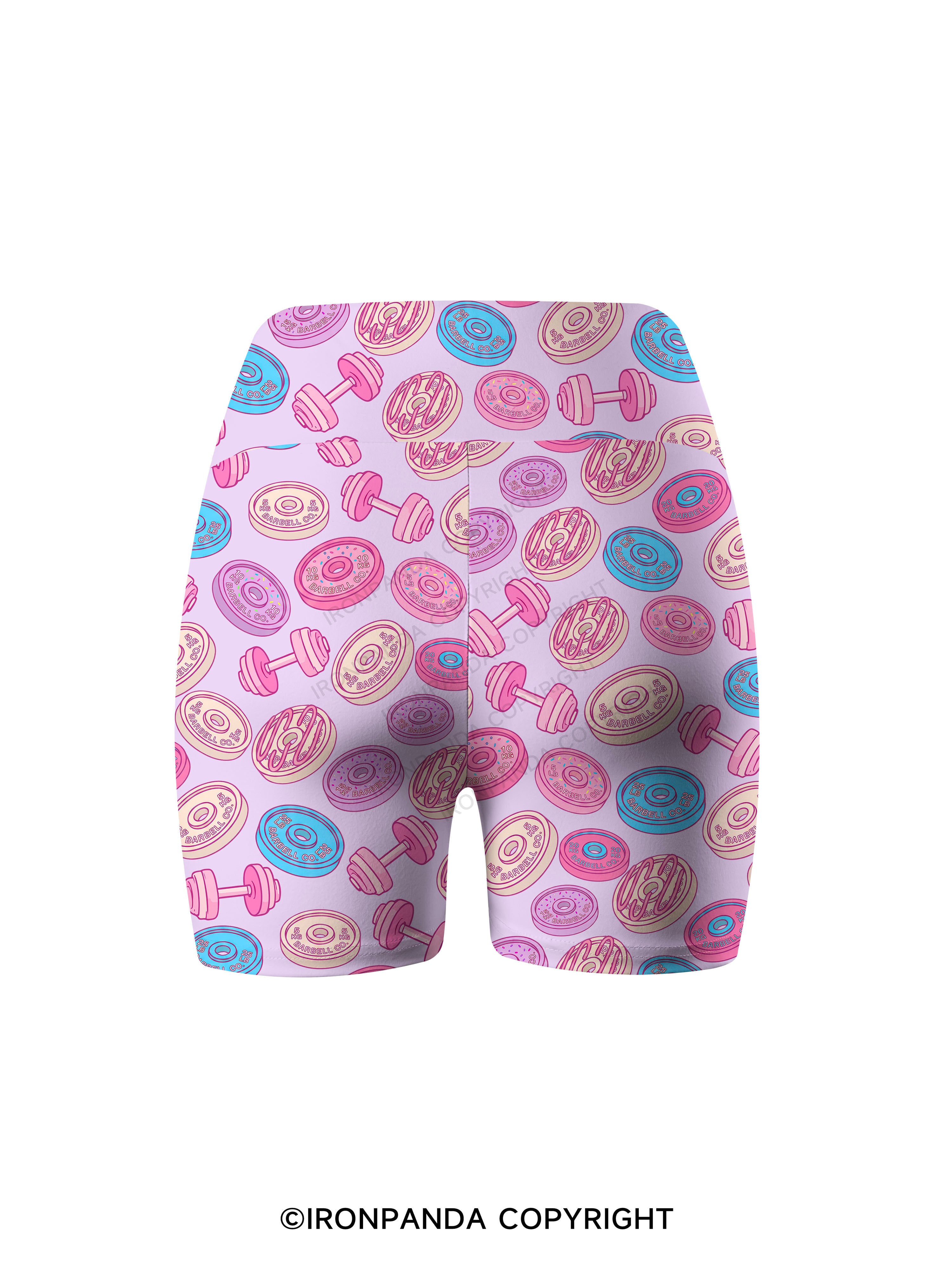DONUT PLATES Printed Yoga Cycling Shorts