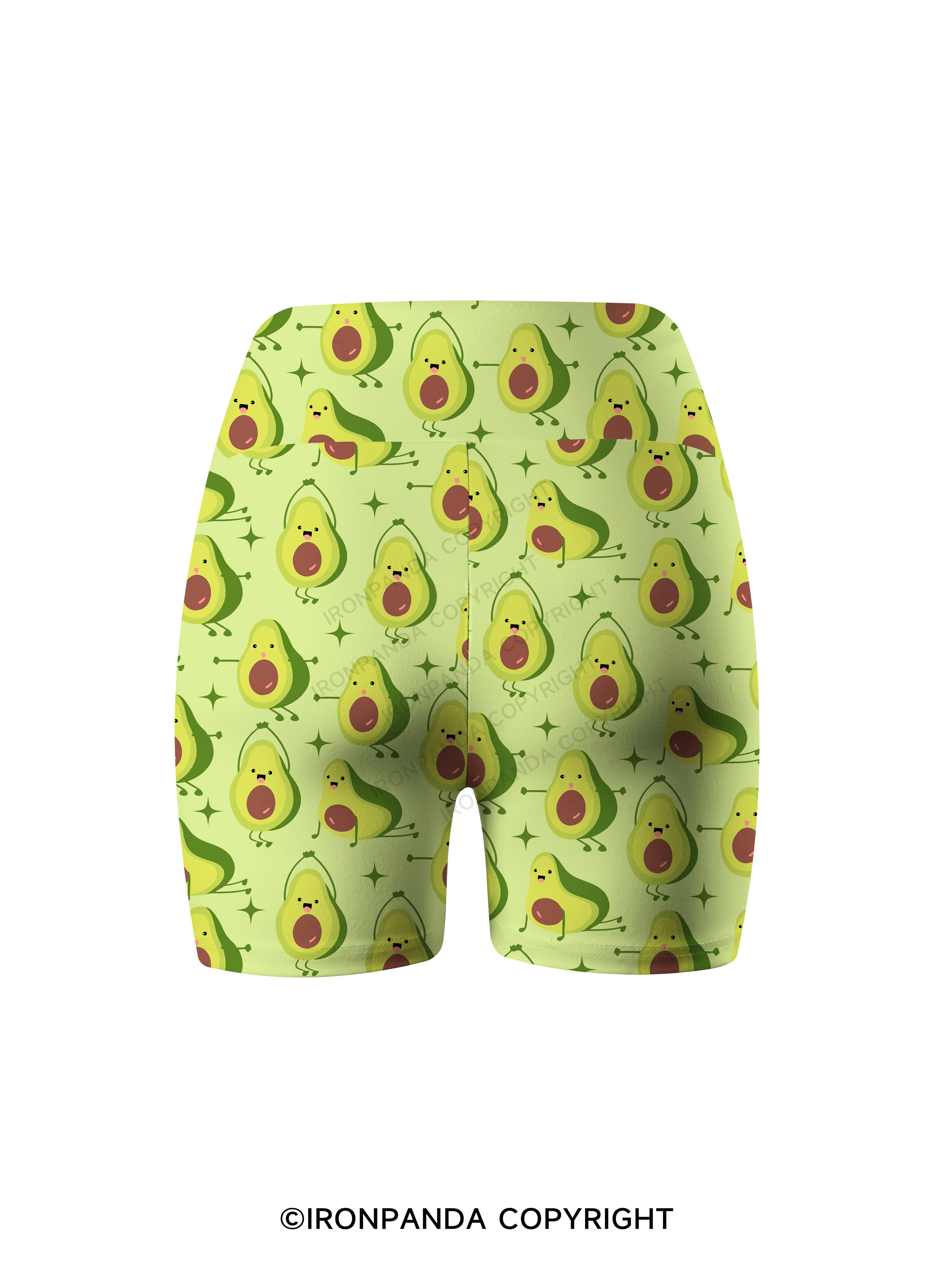 Burpee Avocado Printed Yoga Cycling Shorts