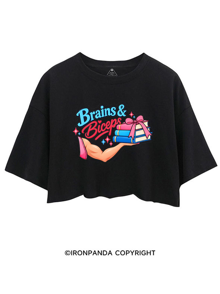 BRAINS & BICEPS CROP TOPS