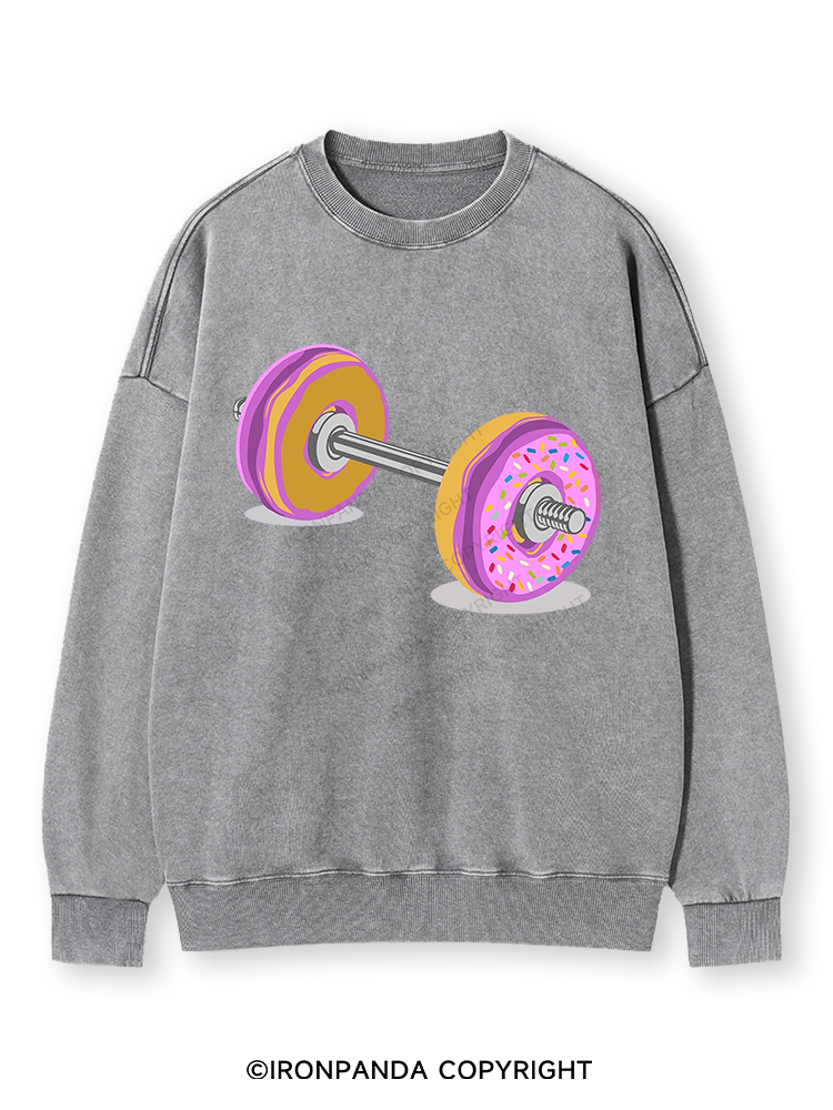 DONUT BARBELL Washed Sweatshirt
