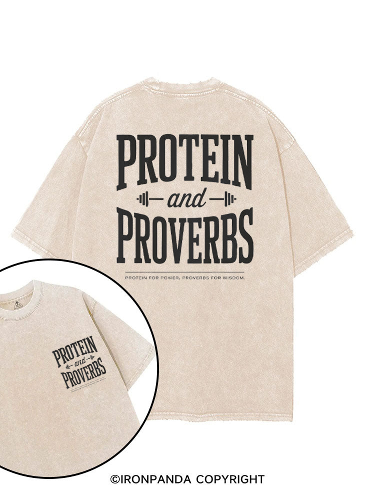 Protein and Proverbs Faith Fitness printed Gym Shirt