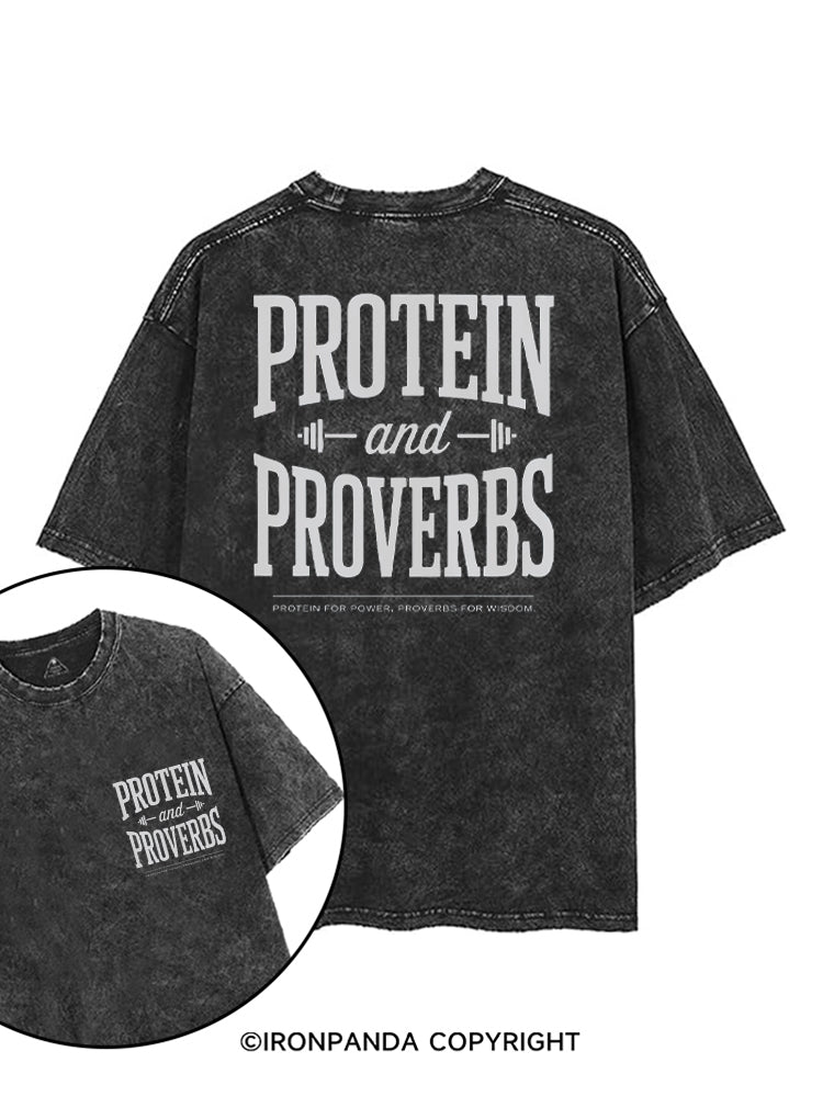 Protein and Proverbs Faith Fitness printed Gym Shirt