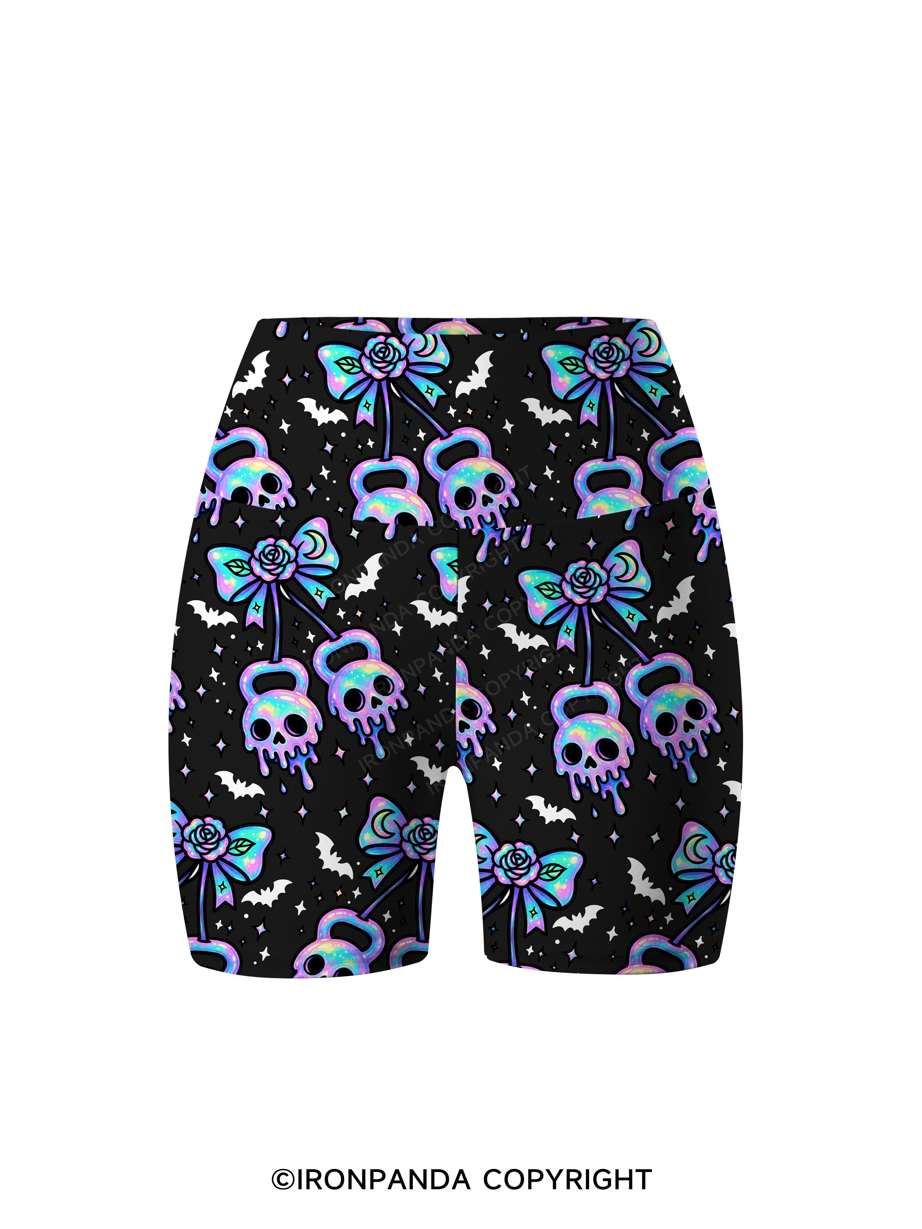 GHOST DRIP KETTLEBELLS Printed Yoga Cycling Shorts