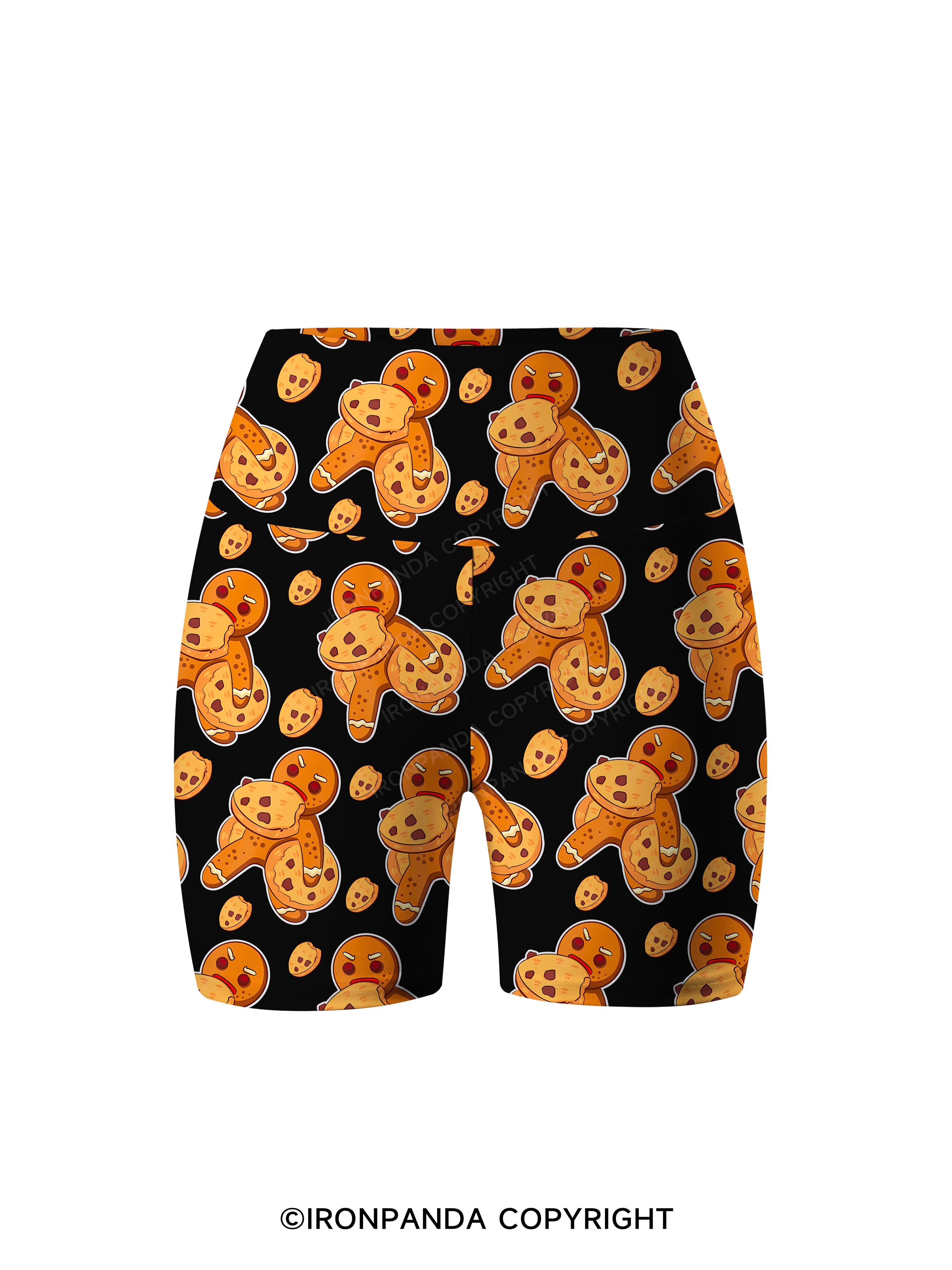 I DID IT ALL FOR THE COOKIES Printed Yoga Cycling Shorts