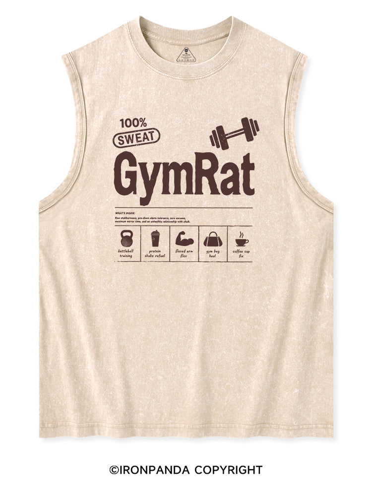 Gym Rat Nutrition Facts Washed Tank