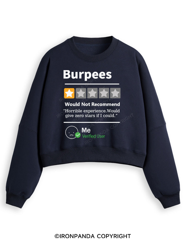 BURPEES REVIEWED Fleece Crop Sweatshirt