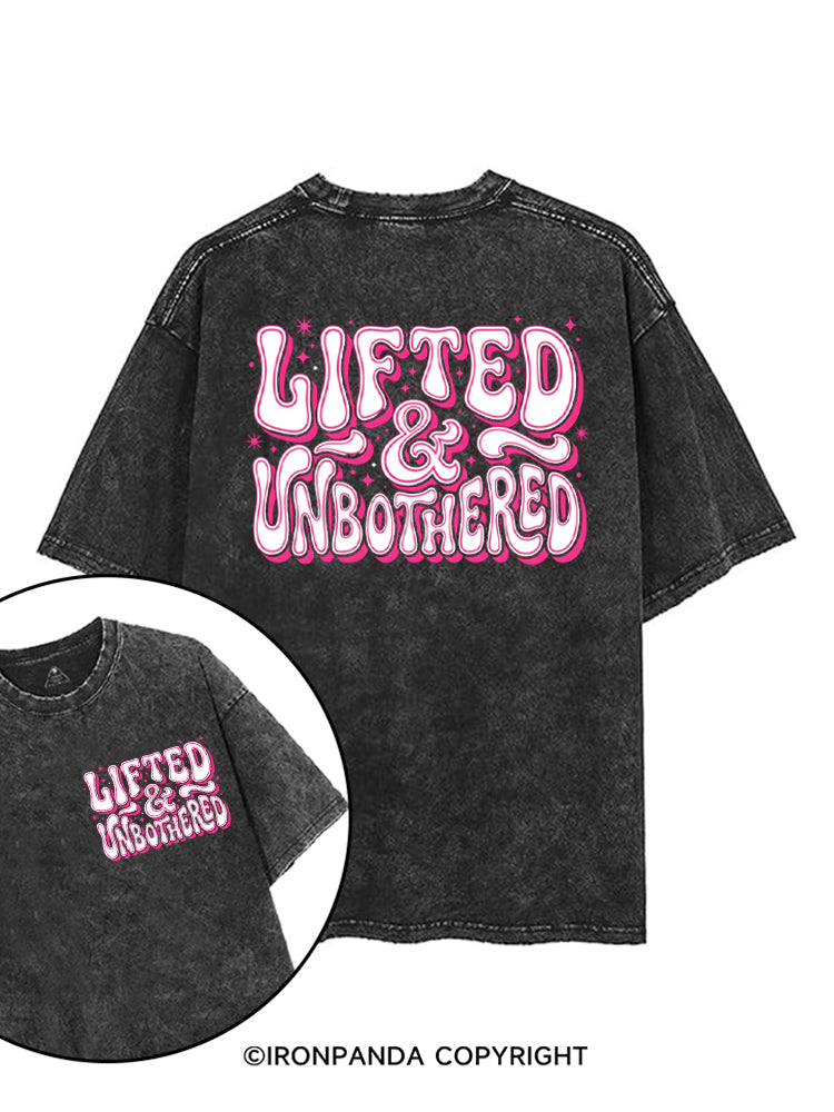 Lifted And Unbothered printed Gym Shirt